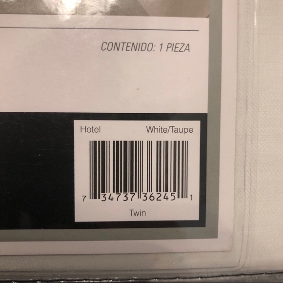 Wamsutta Bedding Nwt Twin Xl Duvet Cover Reversible Whitetaupe Txl